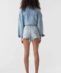 AGOLDE DEE DENIM SHORTS ULTRA HI RISE DIGIT