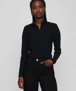 JUST FEMALE SALE ACROSS ZIP BLOUSE