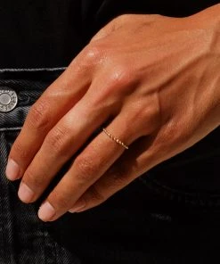 PIPE AND ROW BALL CHAIN RING NEW IN