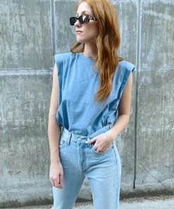 JUST FEMALE BEIJING TOP STONEWASH NEW IN