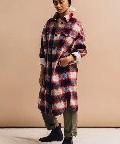 PIPE AND ROW NEW IN BLAKE PLAID COAT