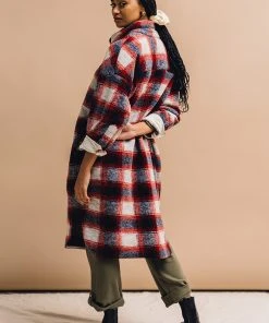 PIPE AND ROW NEW IN BLAKE PLAID COAT
