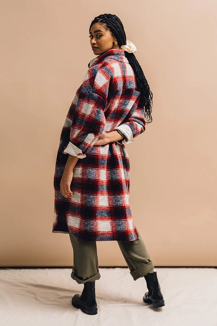 PIPE AND ROW NEW IN BLAKE PLAID COAT 2 PIPE AND ROW NEW IN BLAKE PLAID COAT