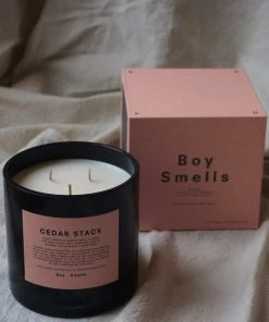 BOY SMELLS NEW IN CEDAR STACK MAGNUM CANDLE 11 BOY SMELLS NEW IN CEDAR STACK MAGNUM CANDLE