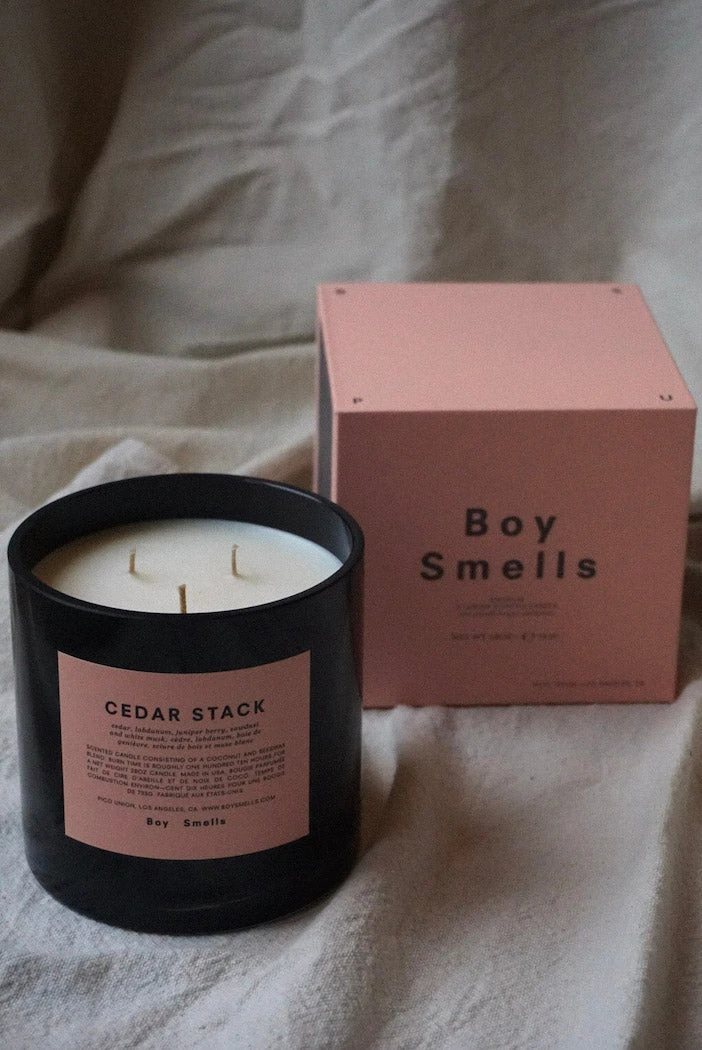 BOY SMELLS NEW IN CEDAR STACK MAGNUM CANDLE 3 BOY SMELLS NEW IN CEDAR STACK MAGNUM CANDLE