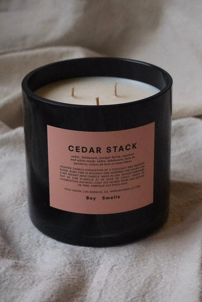 BOY SMELLS NEW IN CEDAR STACK MAGNUM CANDLE 2 BOY SMELLS NEW IN CEDAR STACK MAGNUM CANDLE