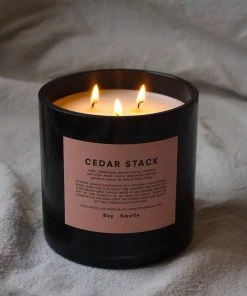 BOY SMELLS NEW IN CEDAR STACK MAGNUM CANDLE 17 BOY SMELLS NEW IN CEDAR STACK MAGNUM CANDLE