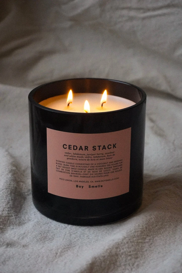 BOY SMELLS NEW IN CEDAR STACK MAGNUM CANDLE 9 BOY SMELLS NEW IN CEDAR STACK MAGNUM CANDLE