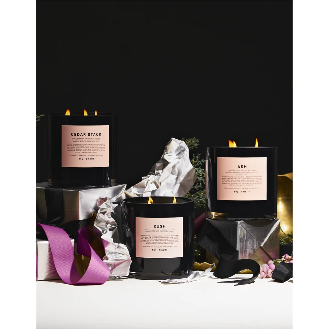 BOY SMELLS NEW IN CEDAR STACK MAGNUM CANDLE 7 BOY SMELLS NEW IN CEDAR STACK MAGNUM CANDLE