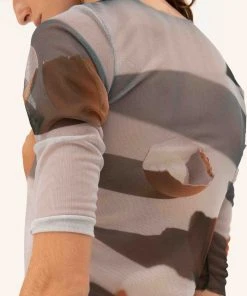 MUNDAKA TULLE LONG SLEEVE TOP SPRING '22