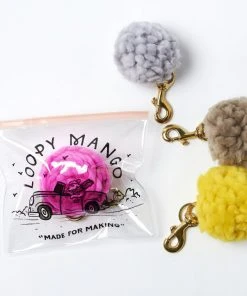 LOOPY MANGO POM POM KEYCHAIN DIY KIT MERINO NO. 5