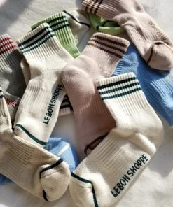 LE BON SHOPPE SPRING '22 GIRLFRIEND SOCKS EGRET