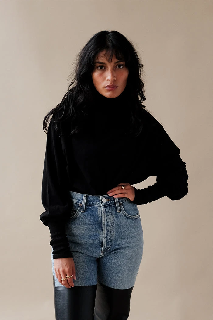 AGOLDE FUNNEL NECK T-SHIRT 2 AGOLDE FUNNEL NECK T-SHIRT