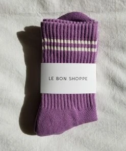LE BON SHOPPE BOYFRIEND SOCKS GRAPE SPRING '22 9 LE BON SHOPPE BOYFRIEND SOCKS GRAPE SPRING '22
