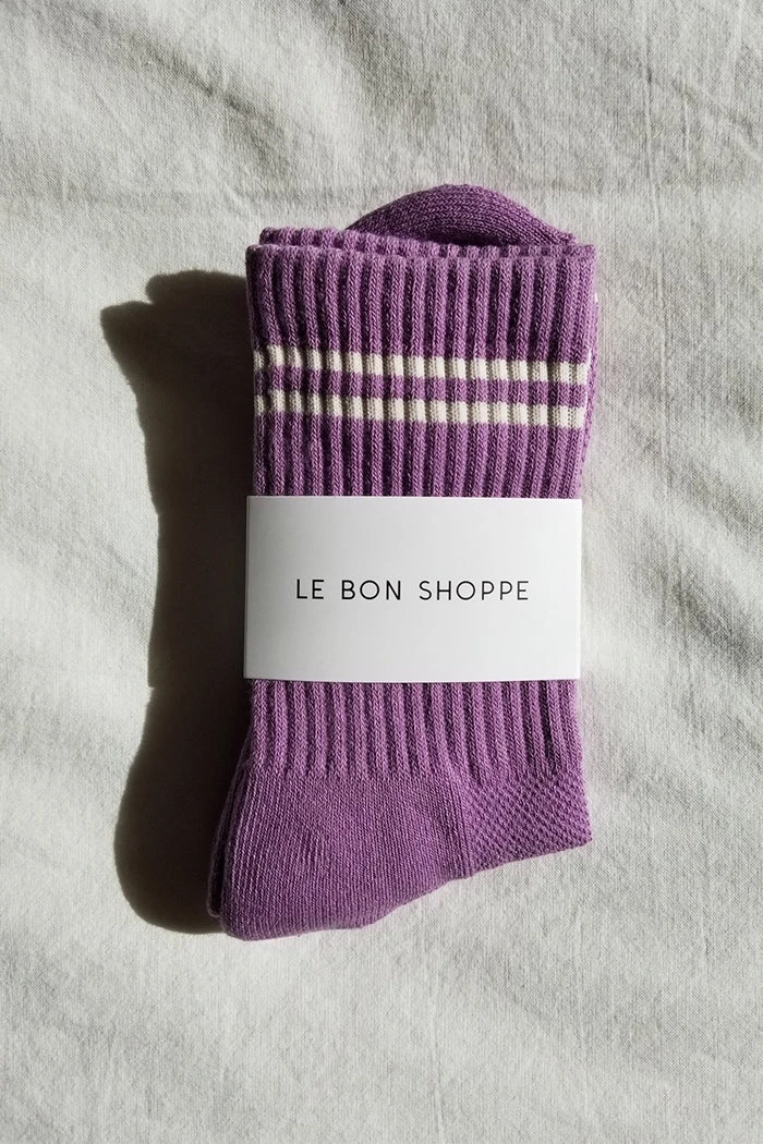 LE BON SHOPPE BOYFRIEND SOCKS GRAPE SPRING '22 5 LE BON SHOPPE BOYFRIEND SOCKS GRAPE SPRING '22