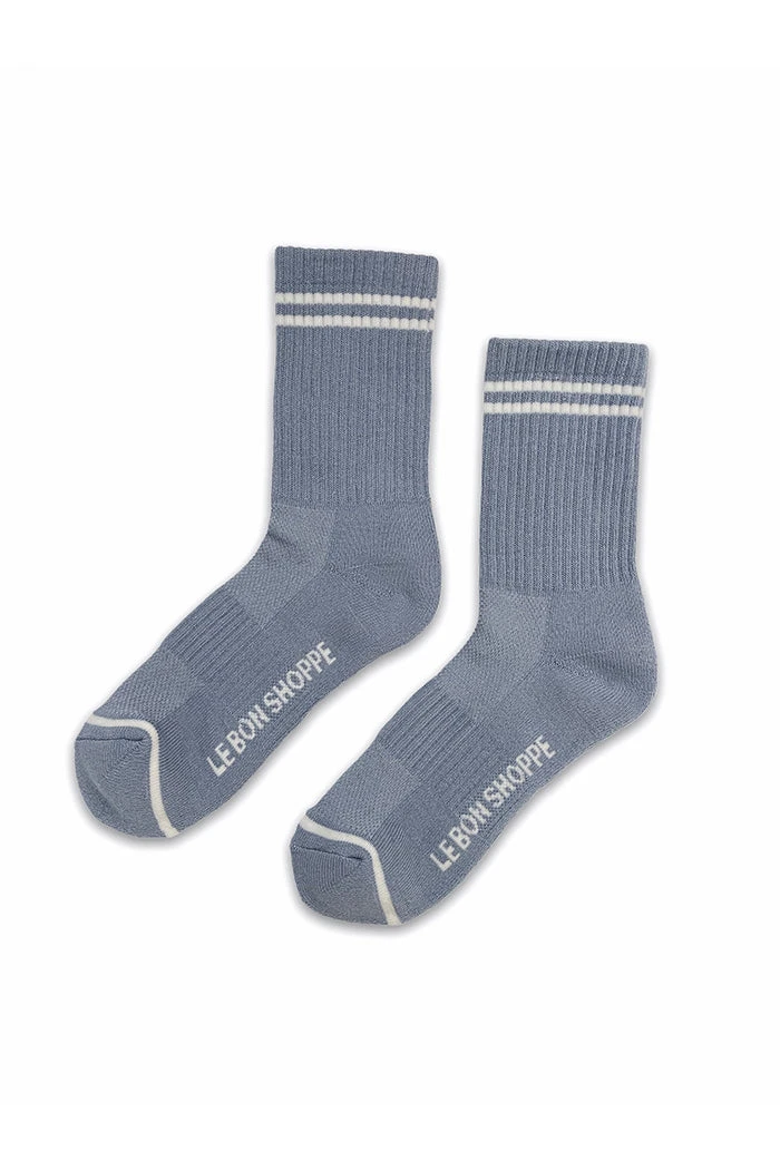 LE BON SHOPPE BOYFRIEND SOCKS BLUE GREY 1 LE BON SHOPPE BOYFRIEND SOCKS BLUE GREY