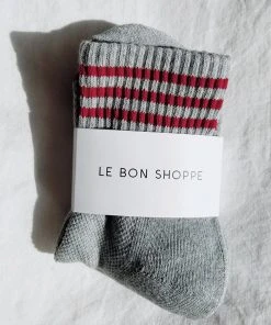 LE BON SHOPPE GIRLFRIEND SOCKS HEATHER GREY SPRING '22