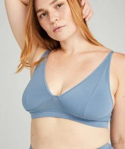 RICHER POORER HIGH CUT BRALETTE BLUE MIRAGE
