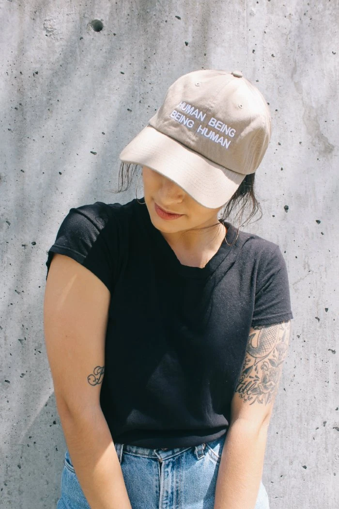 INTENTIONALLY BLANK HUMAN BEING HAT