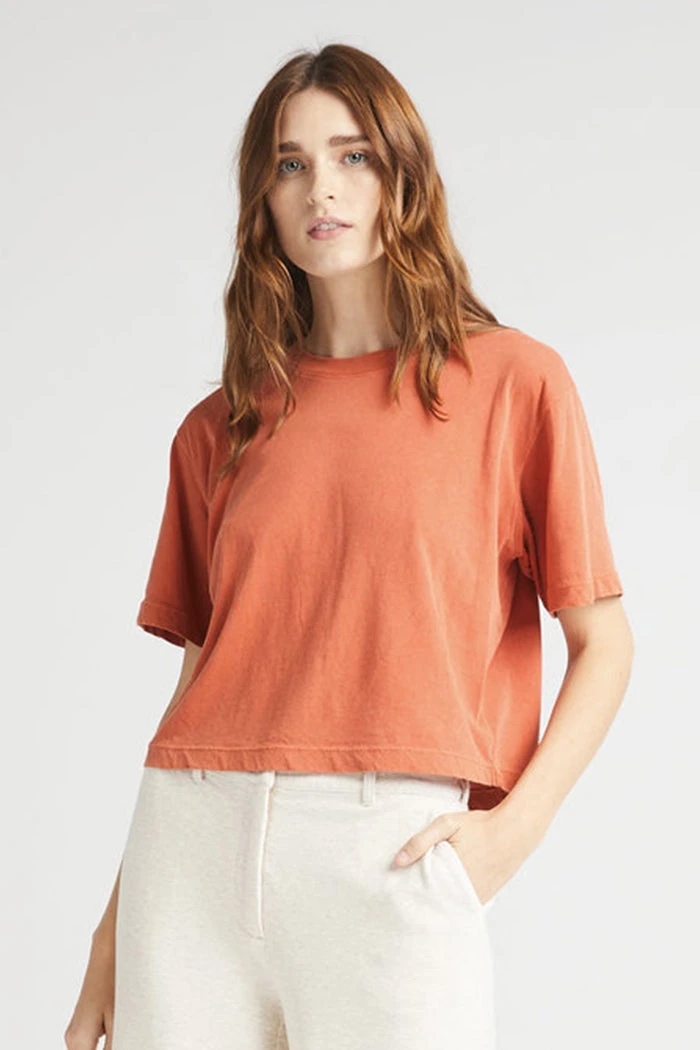 RICHER POORER RELAXED SHORT SLEEVE CROP TEE GINGER SNAP 1 RICHER POORER RELAXED SHORT SLEEVE CROP TEE GINGER SNAP