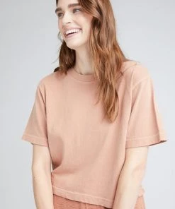 RICHER POORER SPRING '22 SHORT SLEEVE CROP TEE MOCHA MOUSSE