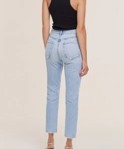 AGOLDE RILEY HI RISE CROP CLEAR SKIES