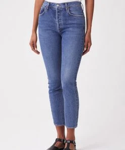 AGOLDE NEW IN RILEY HI RISE CROP TRANSFER