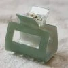 PIPE AND ROW SMALL SQUARE HAIR CLAW SEAFOAM