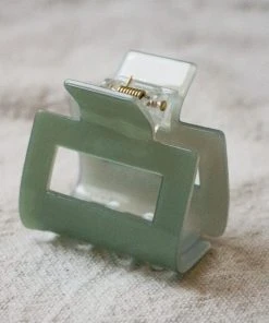 PIPE AND ROW SMALL SQUARE HAIR CLAW SEAFOAM