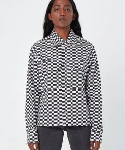 DUSHYANT LONG SLEEVE CHECKERED TOP