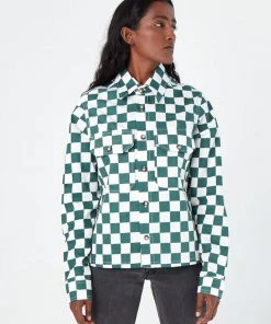 DUSHYANT LONG SLEEVE CHECKERED TOP SPRING '22
