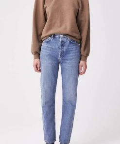 AGOLDE TARRON MOCK NECK SWEATSHIRT