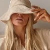 ARAMINTA JAMES TERRY BUCKET HAT BISCUIT SALE