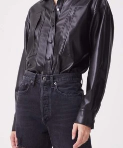 AGOLDE UTILITY VEGAN SHIRT SALE