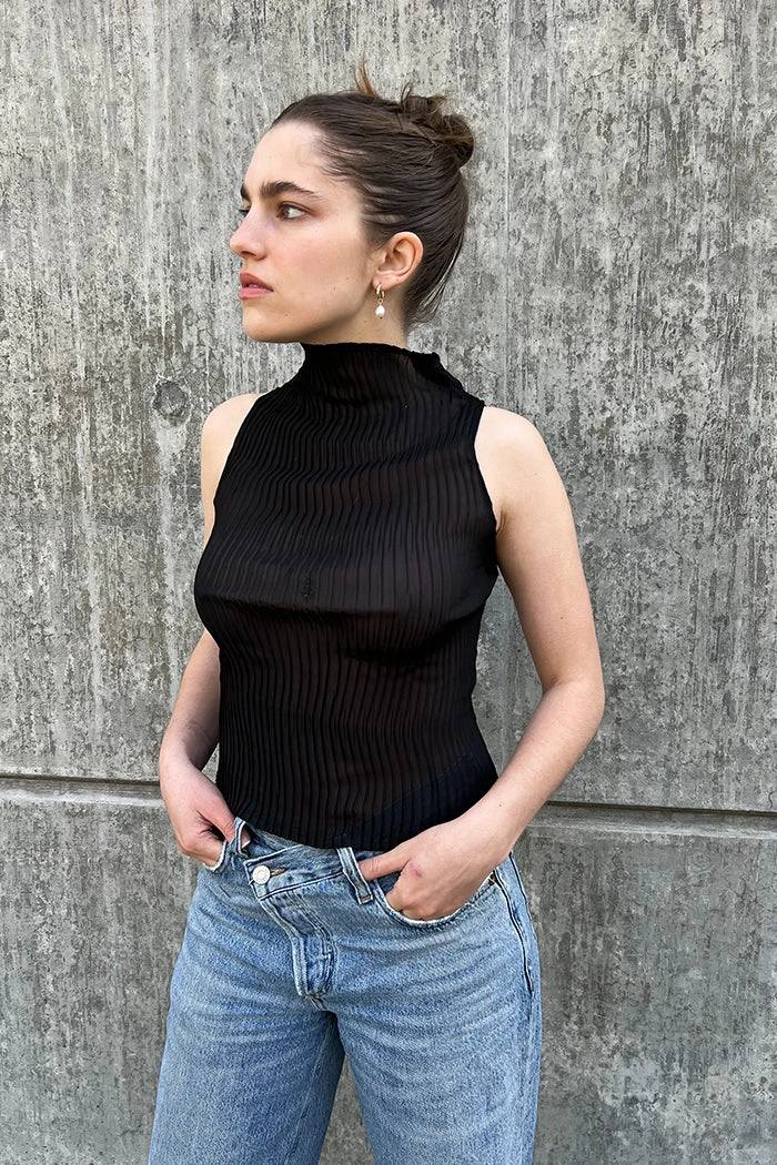 NIN STUDIO WAVE MOCKNECK TANK 1 NIN STUDIO WAVE MOCKNECK TANK