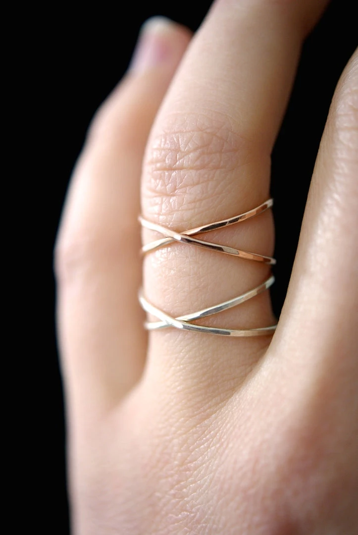 HANNAH NAOMI NEW IN X STACKING RING