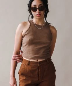 LACAUSA SPRING '22 ZOE TANK MOCHA